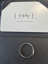 Load image into Gallery viewer, 2515- Vintage: 14ct White Gold Blue Sapphires Diamonds Wishbone Stacker Ring-LOVE Vera Wang