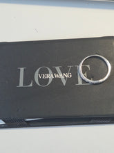 Load image into Gallery viewer, 2515- Vintage: 14ct White Gold Blue Sapphires Diamonds Wishbone Stacker Ring-LOVE Vera Wang