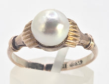 Load image into Gallery viewer, 2313 Vintage 14ct Single Cultured Pearl Ring- Adjustable