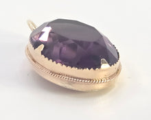 Load image into Gallery viewer, 2334 Vintage Heavy 9ct Amethyst Oval Pendanmt