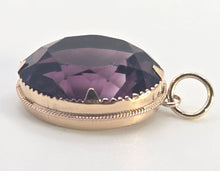 Load image into Gallery viewer, 2334 Vintage Heavy 9ct Amethyst Oval Pendanmt