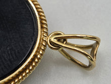 Load image into Gallery viewer, 2528 Vintage: 18ct Gold Onyx Diamond Inlaid Butterfly Pendant- From 1978