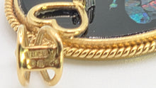 Load image into Gallery viewer, 2528 Vintage: 18ct Gold Onyx Diamond Inlaid Butterfly Pendant- From 1978