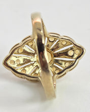 Load image into Gallery viewer, 2547: 9ct Gold 15 Yellow Citrines Art Deco Style Sunburst Ring