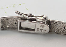 Load image into Gallery viewer, 2379: Vintage 9ct White Gold Black & White Natural Diamonds Bracelet (18cm)