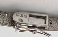 Load image into Gallery viewer, 2379: Vintage 9ct White Gold Black & White Natural Diamonds Bracelet (18cm)