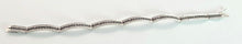 Load image into Gallery viewer, 2379: Vintage 9ct White Gold Black & White Natural Diamonds Bracelet (18cm)