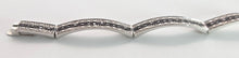 Load image into Gallery viewer, 2379: Vintage 9ct White Gold Black & White Natural Diamonds Bracelet (18cm)