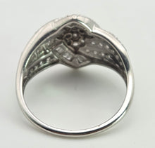 Load image into Gallery viewer, 2554: Vintage: 9ct White Gold 72 Natural Sparkling Diamonds Cocktail Ring