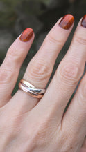 Load image into Gallery viewer, 2516: Millennium 9ct Gold Rose, White & Yellow Gold Russian Wedding Band