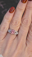 Load image into Gallery viewer, 2484 Vintage: 9ct Gold Round Cut Pink Morganite 40 Natural Sparkling Diamomds