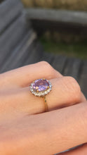 Load image into Gallery viewer, 2488 Vintage & Rare  Purple Zircon 16 Natural Sparkling Diamonds Ring