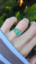Load image into Gallery viewer, 6192 Antique: 18ct  Gold Turquoises Rose Cut Diamonds - From 1911