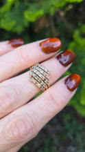 Load image into Gallery viewer, 2300 Vintage: 9ct Gold 33 Natural Champagne Diamonds Cocktail Cluster Ring