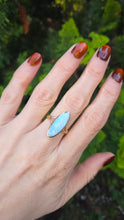 Load image into Gallery viewer, 2461 Vintage; 9ct Gold Marquise Cut White Opal Dress Ring