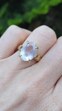 Load image into Gallery viewer, 6250 Vintage: 9ct Gold Large Pink Quartz Cocktail Ring