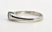 Load image into Gallery viewer, 2200: Vintage: Platinum Green Garnet Tsavorite Solitaire Ring