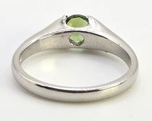 Load image into Gallery viewer, 6411: Vintage: Platinum Green Garnet Tsavorite Solitaire Ring
