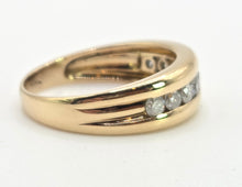 Load image into Gallery viewer, 2374: Vintage; 18ct Gold 9 Natural Round Full Cut Diamonds (0.5ct) Channel Set Ring