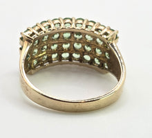 Load image into Gallery viewer, 2611: Vintage; 9ct Gold 32 Green Garnets Statement Ring- Fabulous