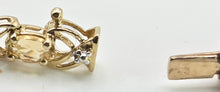 Load image into Gallery viewer, 0622: Vintage: 9ct Gold Mult-Gem Openwork Link Bracelet