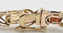 Load image into Gallery viewer, 0622: Vintage: 9ct Gold Mult-Gem Openwork Link Bracelet