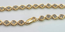 Load image into Gallery viewer, 0623: Vintage 9ct Gold Blue & Green Topaz Link Bracelet