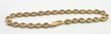 Load image into Gallery viewer, 0623: Vintage 9ct Gold Blue & Green Topaz Link Bracelet