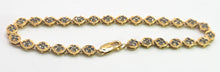 Load image into Gallery viewer, 0623: Vintage 9ct Gold Blue & Green Topaz Link Bracelet