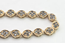 Load image into Gallery viewer, 0623: Vintage 9ct Gold Blue & Green Topaz Link Bracelet