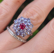 Load image into Gallery viewer, 2325 Vintage: Platinum 22 Sparkling Natural Round Full Cut Diamonds Eternity Ring