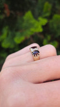 Load image into Gallery viewer, 6147- 9ct Gold Victorian Style Almandine Garnets Natural Diamonds Ring- From 1969