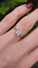Load image into Gallery viewer, 6320 Vintage: 18ct Gold Princess cut Diamonds (0.6ct) Geometric Set Ring