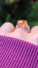 Load image into Gallery viewer, 6318: Vintage: Egyptian 9ct Gold Round Cut Yellow Citrine Ring- rare beauty