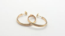 Load image into Gallery viewer, 2692: Vintage 18ct TRI Gold Yellow, Rose & White Gold Cartier Large Hooped Earrings- Pristine