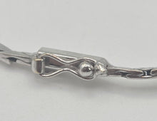 Load image into Gallery viewer, 2695: Vintage: 18ct White Gold Designer Link Diamonds Pearls Necklace -Pristine