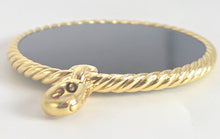 Load image into Gallery viewer, 2691: Vintage 18ct Gold (44mm) Reversible Mother of Pearl & Black Onyx Disc Pendant by David Yurman