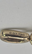 Load image into Gallery viewer, 2691: Vintage 18ct Gold (44mm) Reversible Mother of Pearl & Black Onyx Disc Pendant by David Yurman