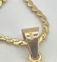 Load image into Gallery viewer, 2694 Vintage 18ct Gold (3.5ct) Diamond Disc Pendant (4.9cm) & Necklace