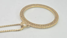 Load image into Gallery viewer, 2694 Vintage 18ct Gold (3.5ct) Diamond Disc Pendant (4.9cm) & Necklace