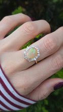 Load image into Gallery viewer, 1964: Vintage: 14ct Gold Welo Opal (3.93ct) Diamonds (1.28ct) Ring