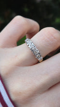 Load image into Gallery viewer, 2034: Vintage: 18ct Gold 7 Diamonds Half Hoop Ring-From 1977