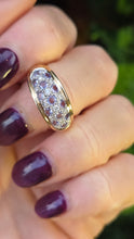 Load image into Gallery viewer, 6312 Vintage; 14ct Gold 13 Tanzanite 14 Diamonds Cocktail Ring- very fine example