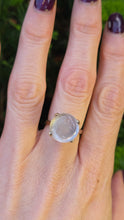 Load image into Gallery viewer, 1943: Vintage 9ct Gold Large Cabochon Cut Moonstone Ring