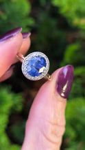 Load image into Gallery viewer, 6302 Vintage: 9ct Gold Persian Blue Sapphire Diamonds Dress Ring