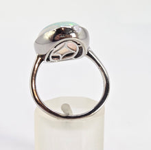 Load image into Gallery viewer, 2626: Vintage: Platinum Large Ethiopian Welo Opal Statement Ring