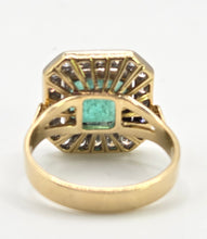 Load image into Gallery viewer, 2614- Vintage: 18ct Gold Emerald (4.33ct) Diamonds Ring - From 1998