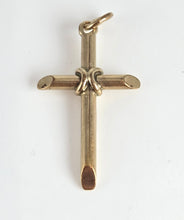 Load image into Gallery viewer, 4355 Vintage: 9ct Gold Cross Pendant - From 1965