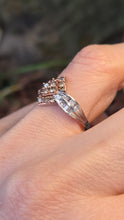 Load image into Gallery viewer, 6316: Vintage: 9ct Mixed Gold Champagne & White Diamonds Ring- 38 natural, sparkling diamonds