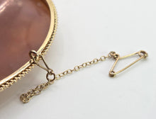 Load image into Gallery viewer, 2579: Vintage 9ct Gold Large Carved Italian Themed Cameo Brooch